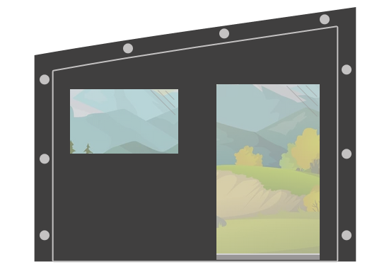pvc plane grafik mit_fenster_tuer_saum_oesen schwarz